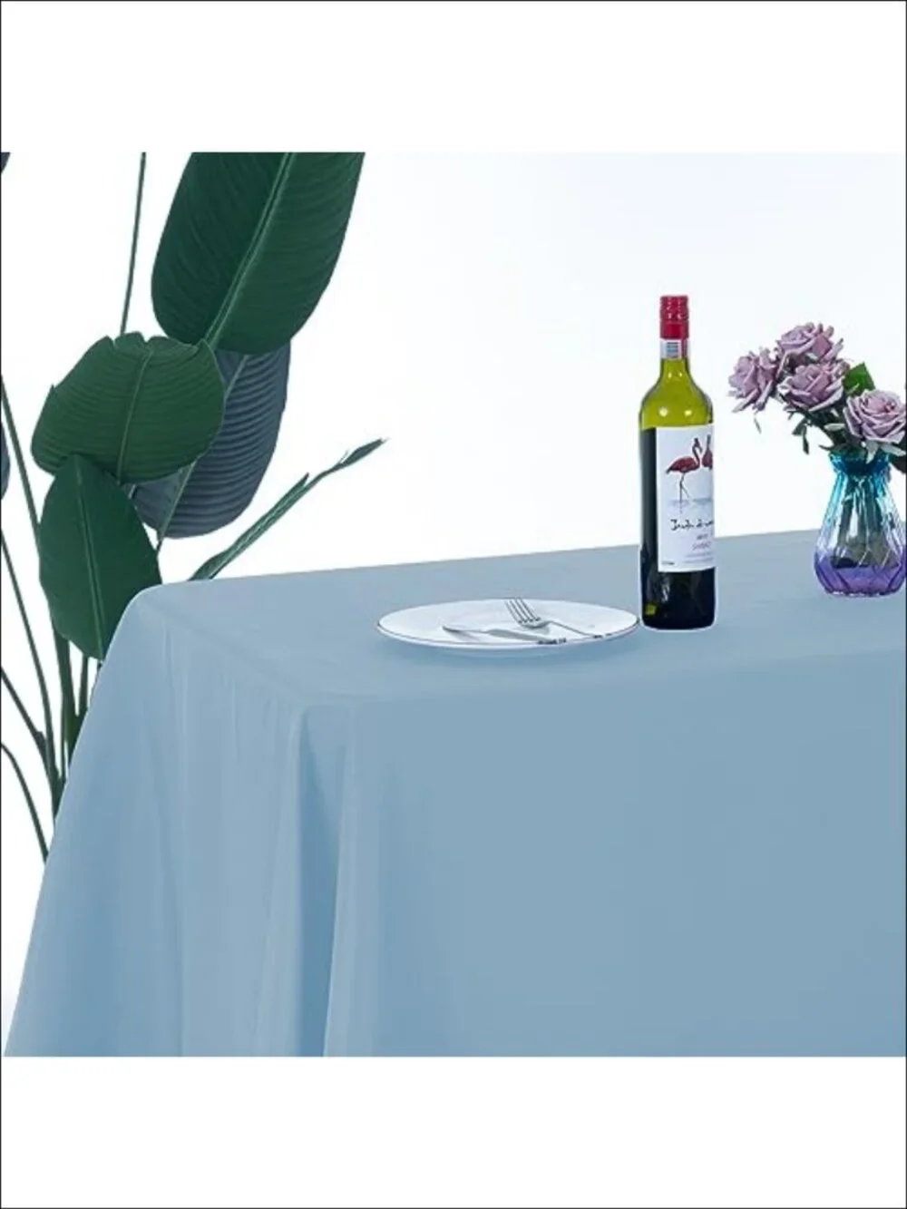 2 Pack 60x120 Inch Rectangular Polyester Tablecloth Set for Wedding Banquet